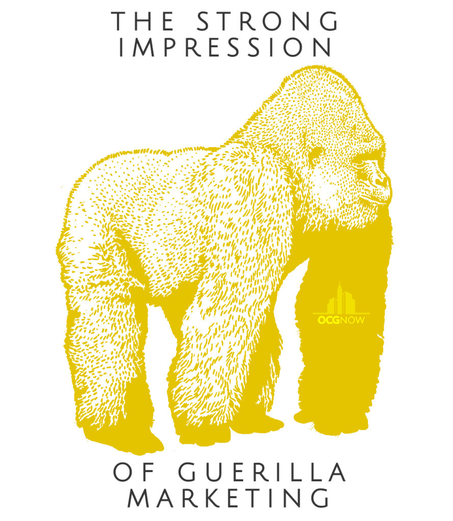 Image of a gorilla to parody the topic of guerilla marketing