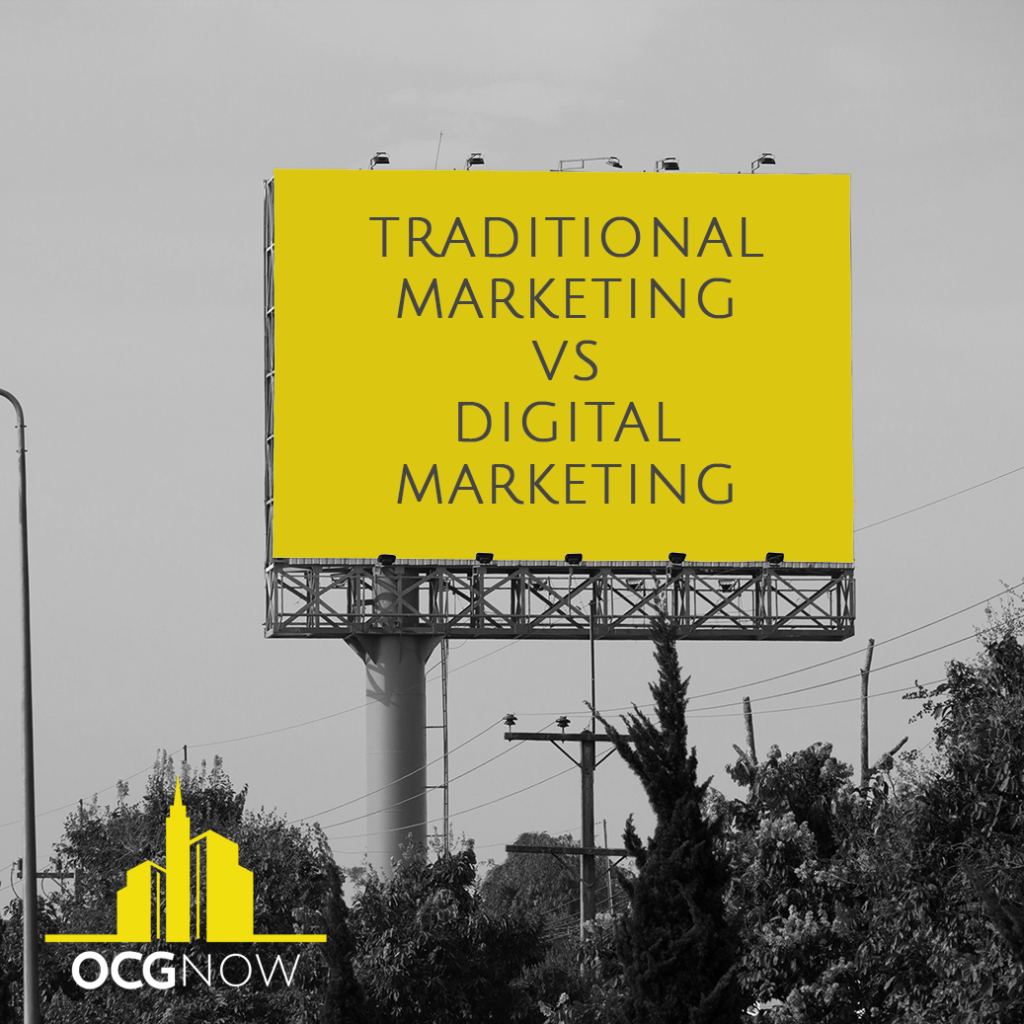 Billboard message depicting the benefits of digital marketing
