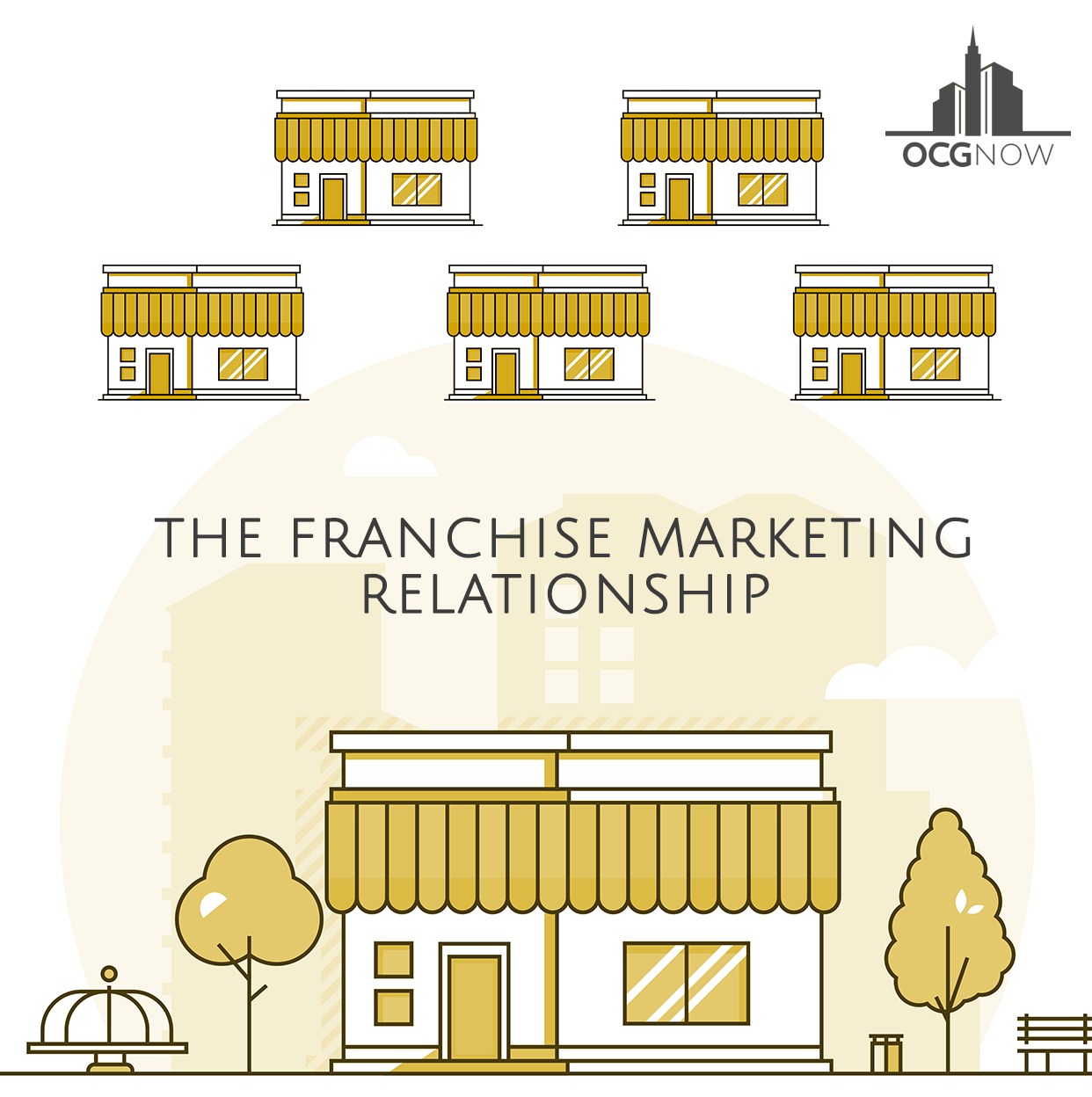 Local brick and mortar stores depicting franchise marketing