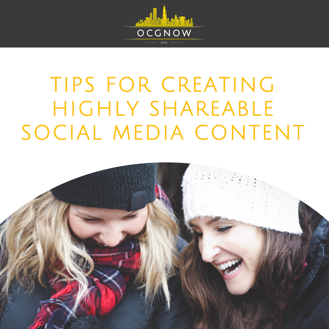 Two woman laughing looking at hioghly shareable social media content